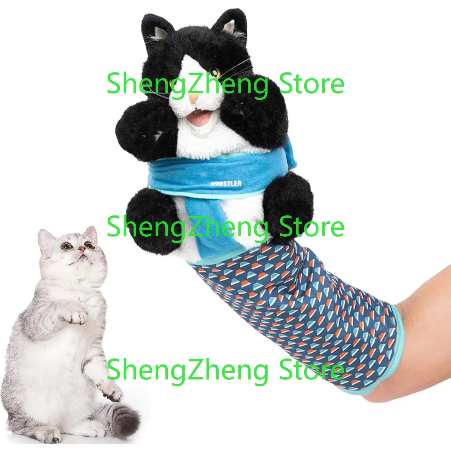 

Cats Puppet Wrestler, Interactive Cat Wrestling Puppet, Cat Wrestling Toy Puppet with Tough Padding