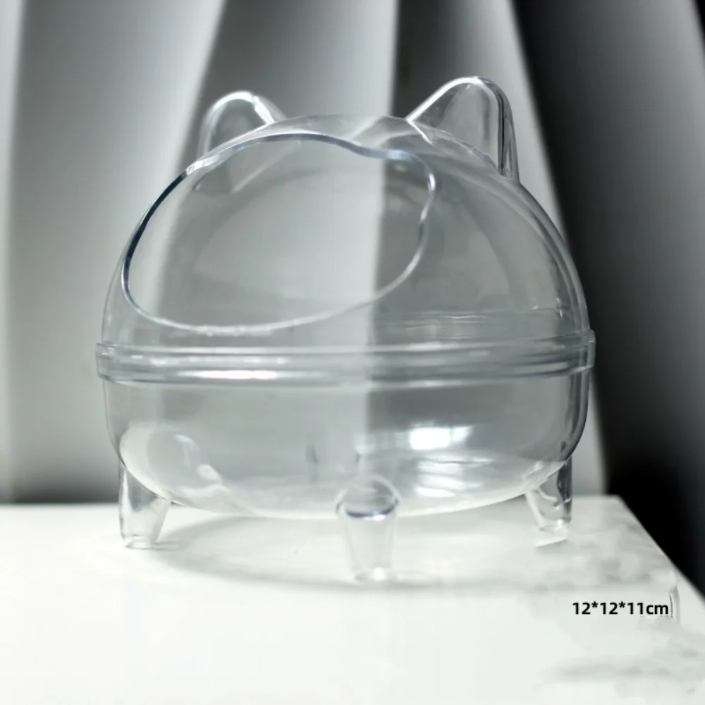 Hamster Bathroom Transparent Hamster Mouse Pet Toilet Cage Box Bath Sand Room Toy House Small Pet Supply Accessories