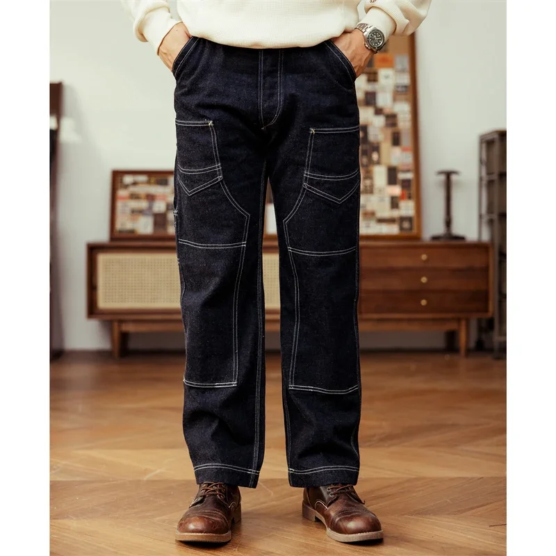 

Red Tornado Retro Derrickman Pants American Casual Style Men's Jeans Amekaji