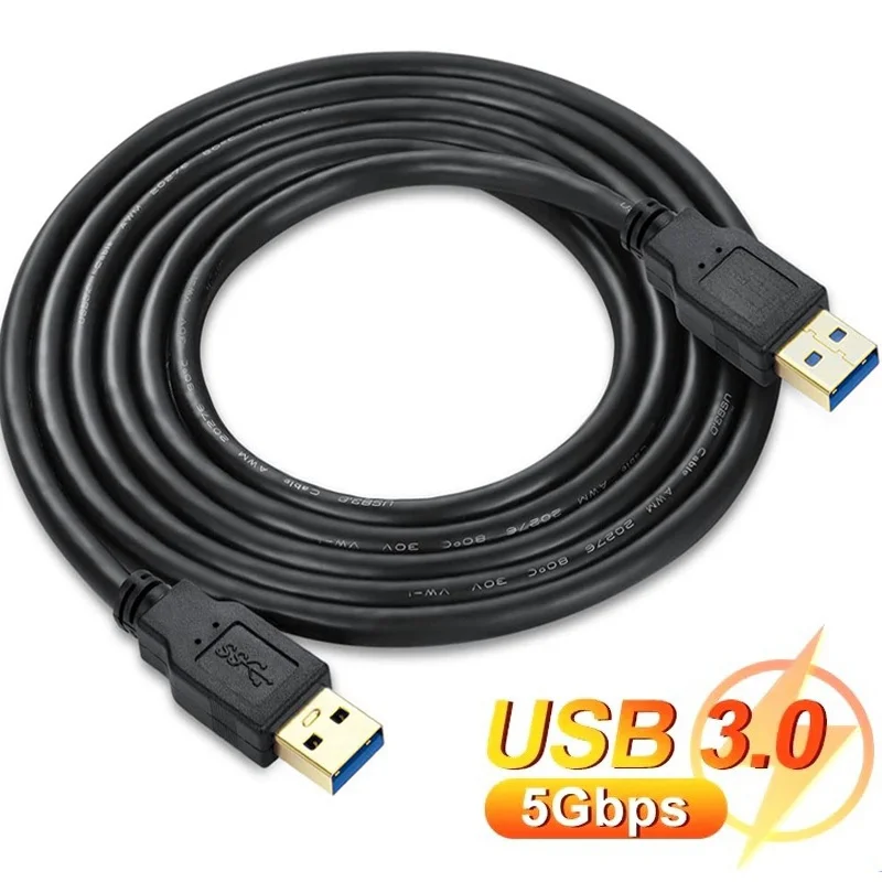 USB 3.0 Extension Cable Type A Male to Male Cable 3.0 2.0 Extender Cord Data Transfer for Hard Drive TV Box PC USB to USB Cable