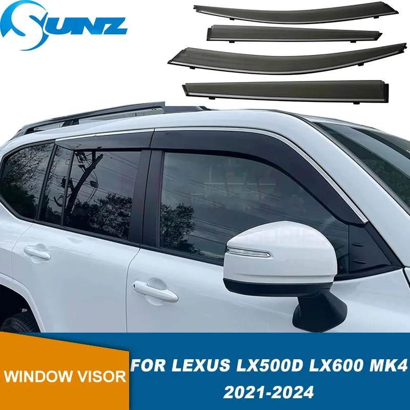 

Side Window Deflector For Lexus LX500D LX600 MK4 J310 2021 2022 2023 2024 Awnings Shades Sun Rain Deflector Guard Weathershield