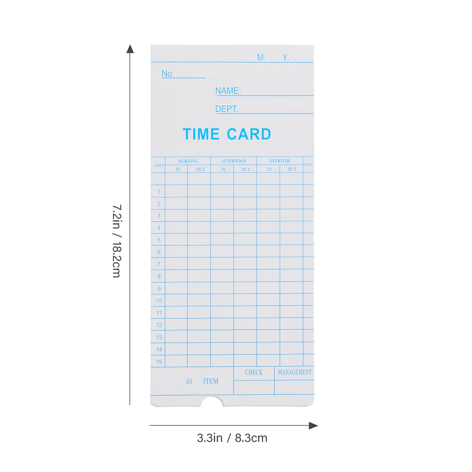 100pcs Universal Timecard Sheets Double-Sided Weekly Monthly Office Attendance Cards For Employees Time Tracking Punch Cards