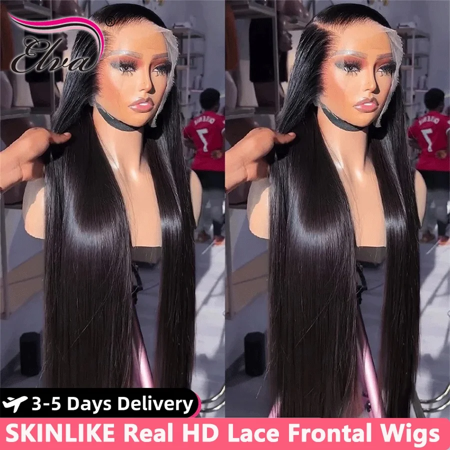 

13x6 13x4 HD Lace Frontal Wig Bone Straight Human Hair Wigs Pre Plucked HD Lace Wig 5x5 6x6 7x7 Human Hair Lace Closure Wigs