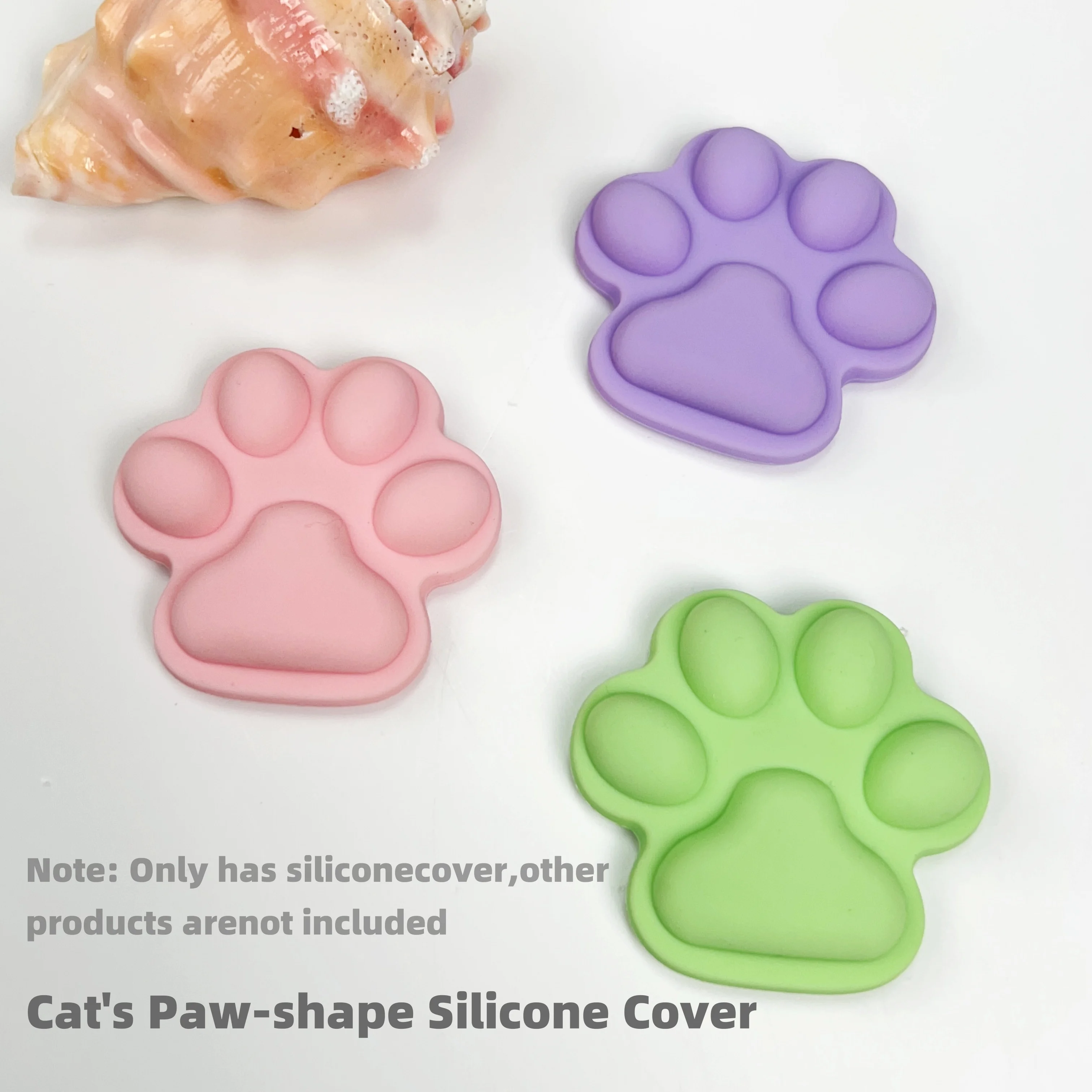 Cat's paw shaped silicone cover (silicone cover only) for Poopsocket For foldable cell phone finger holder