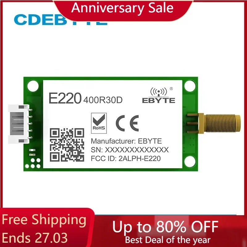 LLCC68 RS485 Wireless LoRa RS485 Module 433MHz 470MHz 30dBm DIP CDEBYTE E220-400R30D RSSI Watchdog Air Wake Up