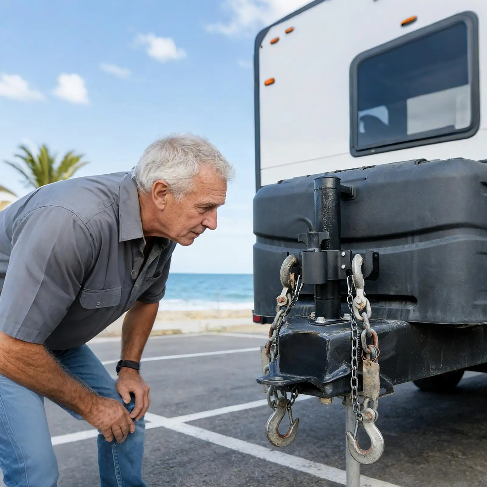 

7 Way Trailer Plug Holder Towing Organizer Waterproof Mounting Bracket for RV Truck SUV Cable Storage Box Outdoor Accessories