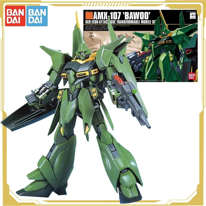 

Bandai Original GUNDAM Assembly Model HG HGUC 1/144 031 AMX-107 BAWOO Action Figure Toys for Boys Girls Kids Gift Collectible