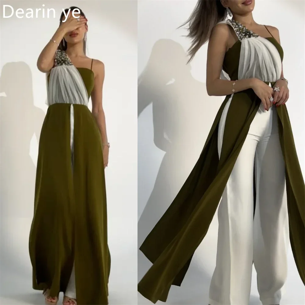 

Customized Evening Gown Formal Dearin One-shoulder Pants Floor Length Skirts Ribbon Bespoke Occasion Dresses Saudi Arabia Prom D