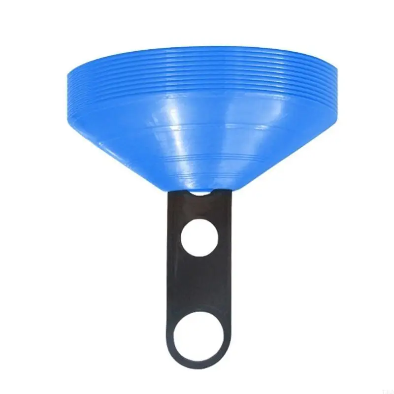 

T3LD 10Pcs Soccer Disc Cones Agility Soccer Cones with Plastic Brackets for Football, Basketball Sports Training Accessories