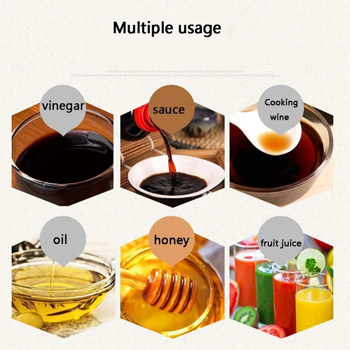 Dispensador de aceite de oliva y vinagre 2 en 1, botella de vidrio para cocina, botella de aceite y vinagre con tapón de corcho