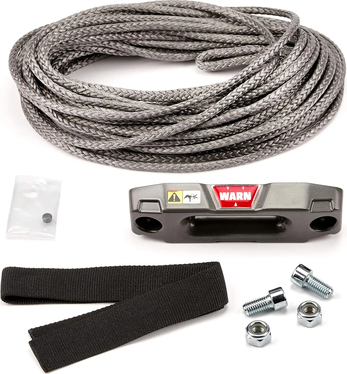 

Synthetic Winch Rope Kit 3/16" x 50' for ATV UTV Winches, Upgrade Conversion with Hawse Fairlead & Rock Guard