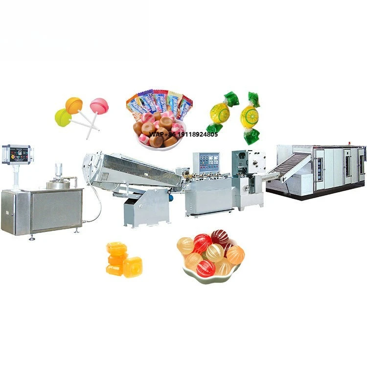 Neue Fabrik-Automatikmaschine zur Herstellung von Hartbonbons und Lollipops aus Edelstahl, Hartbonbon-Produktionslinie, Bonbonwalzmaschine