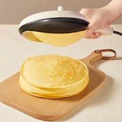 Máquina de tortitas con calefacción de un solo lado, fabricante de crepes, máquina de rollo de huevo pequeño para el hogar, máquina de pasteles, sartén de panqueques recubierta antiadherente