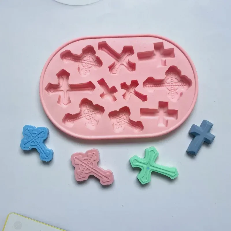 Religious Vintage Cross Silicone Mold Easter Handmade DIY Epoxy Mould Chocolate Cake Accessories Baking Tools