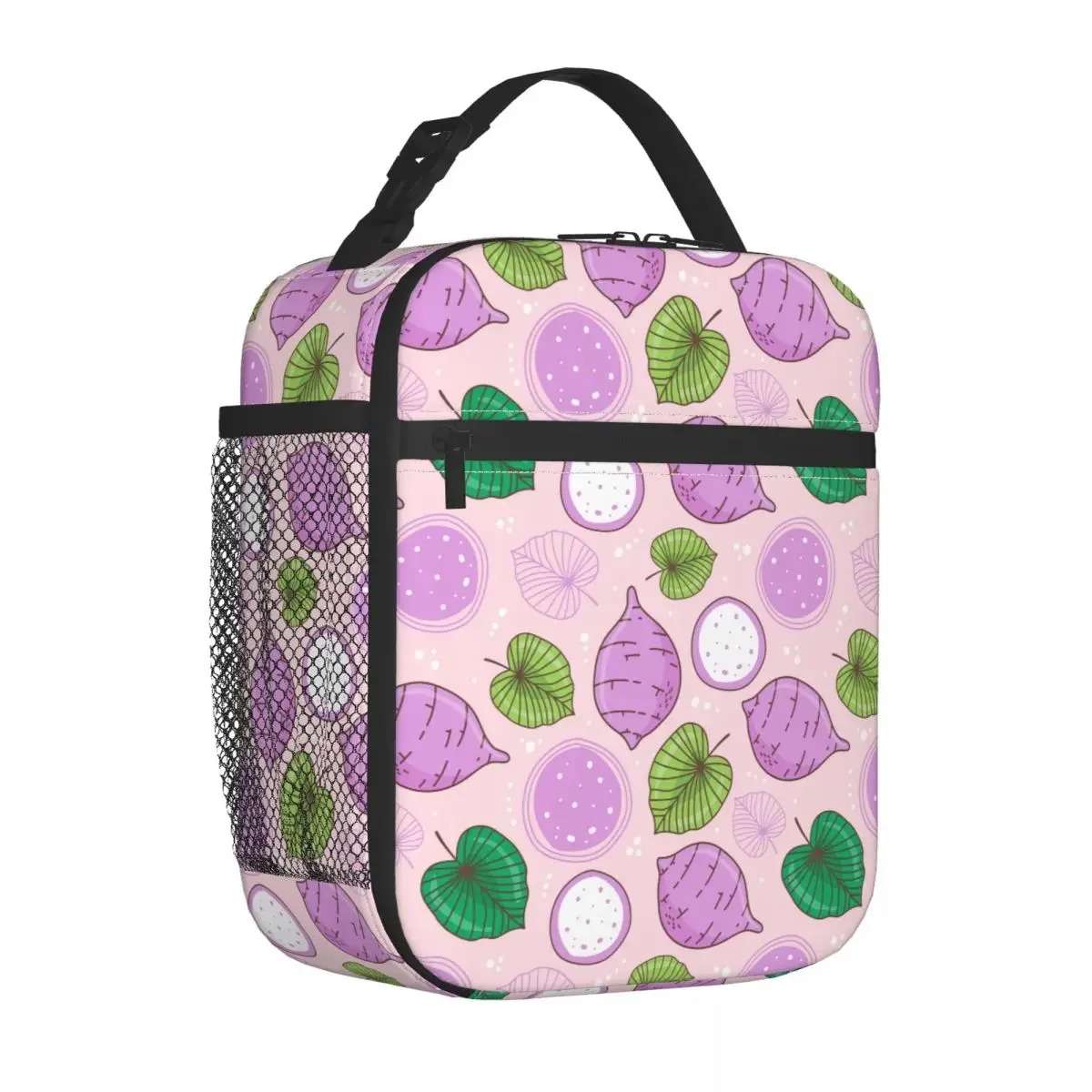 Purple Taro Cute Vegetable Insulated Lunch Bag Storage Food Box Portable Cooler Thermal Bento Box Work