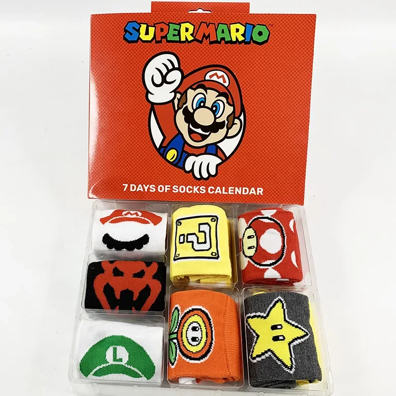 

Mario Bros Accessories Anime Cartoon Men Women Funny Socks High Quality Cute Fashion Breathable Sports Kawaii Mario Sock