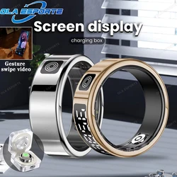 2025 New Smart Ring Support Screen Display Health Monitor Gesture Control Multi-Sport Modes 5ATM Waterproof Smartring