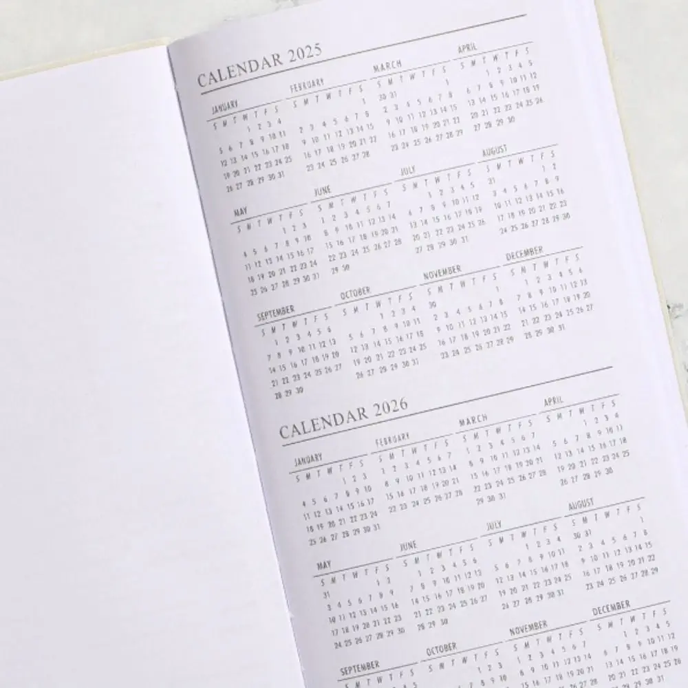 Journal Multifunction 2025 Schedule Notepad A6 365-Day English Notebook Portable Square Daily Planner Home