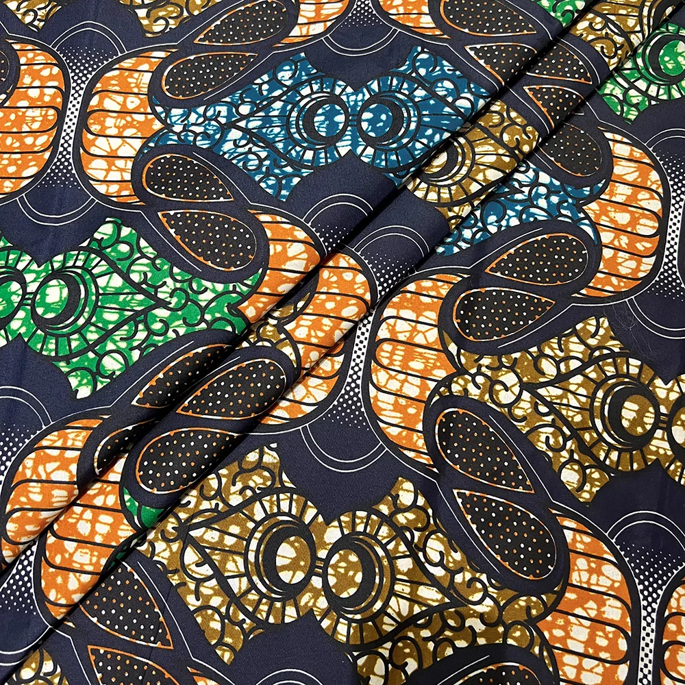 6 ярдов Анкара восковая ткань 2025 Высококачественная африканская ткань с восковым принтом Африканская гарантированная настоящая восковая ткань