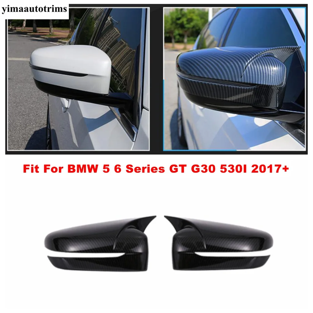 Outer Side Door Rearview Mirror Rear-view Decoration Cover Trims For BMW 5 6 Series GT G30 530I 2017 - 2023 Exterior Accessories