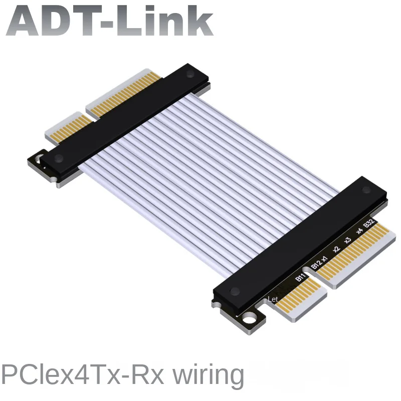 

ADT PCI-E 3.0 4.0 Extension Cable x4 Male to Female pcie TX-RX Signal Switching cable