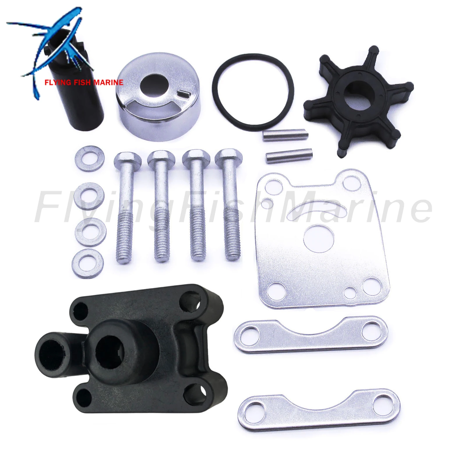 

Outboard Engine 6L5-W0078-00 Water Pump Impeller Repair Kit for Yamaha 3HP 3MSHQ 3ML 3MLHT 3MSHA 3MSH Rebuild Set
