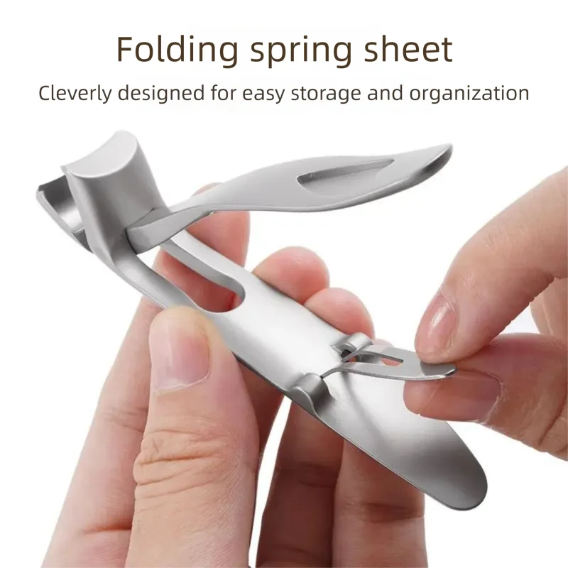 

Stainless Steel Nail Clippers Anti-Splash Nail Clipper Elbow Large Opening Nail Scissors Special Manicure Tools for Thick Nail