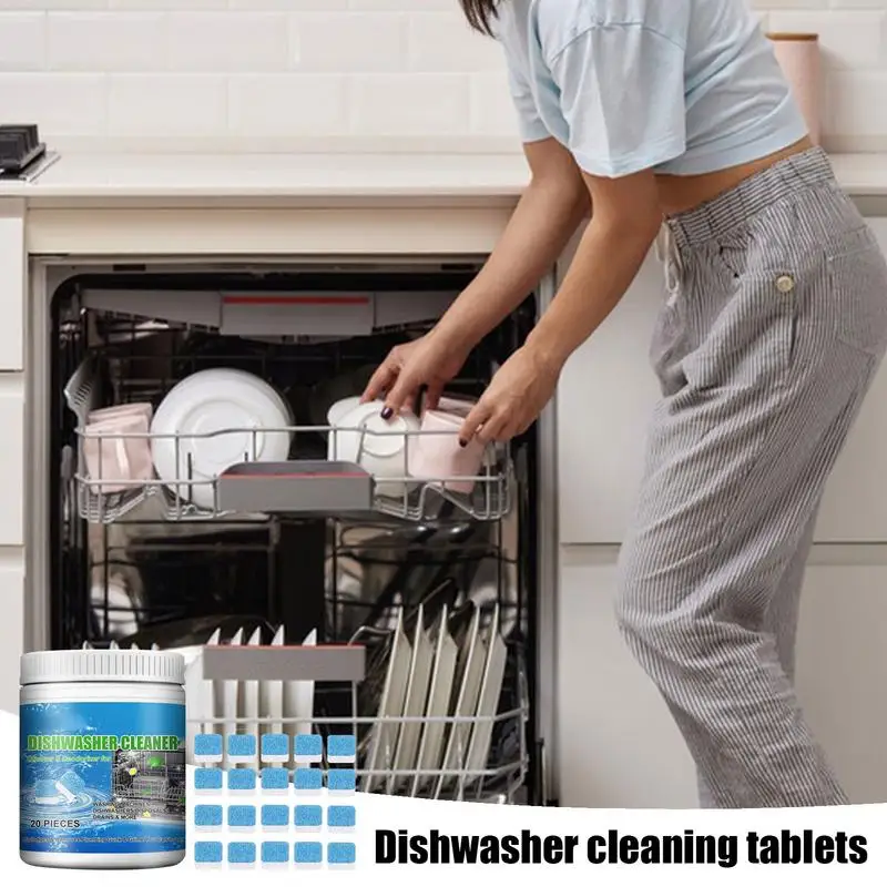 Dish Washing Tablets Bulk 1 Box Dishwasher Dirt Remove Tablets Eco-friendly Dishwasher Machine Cleaner For Grease Bowl Plate