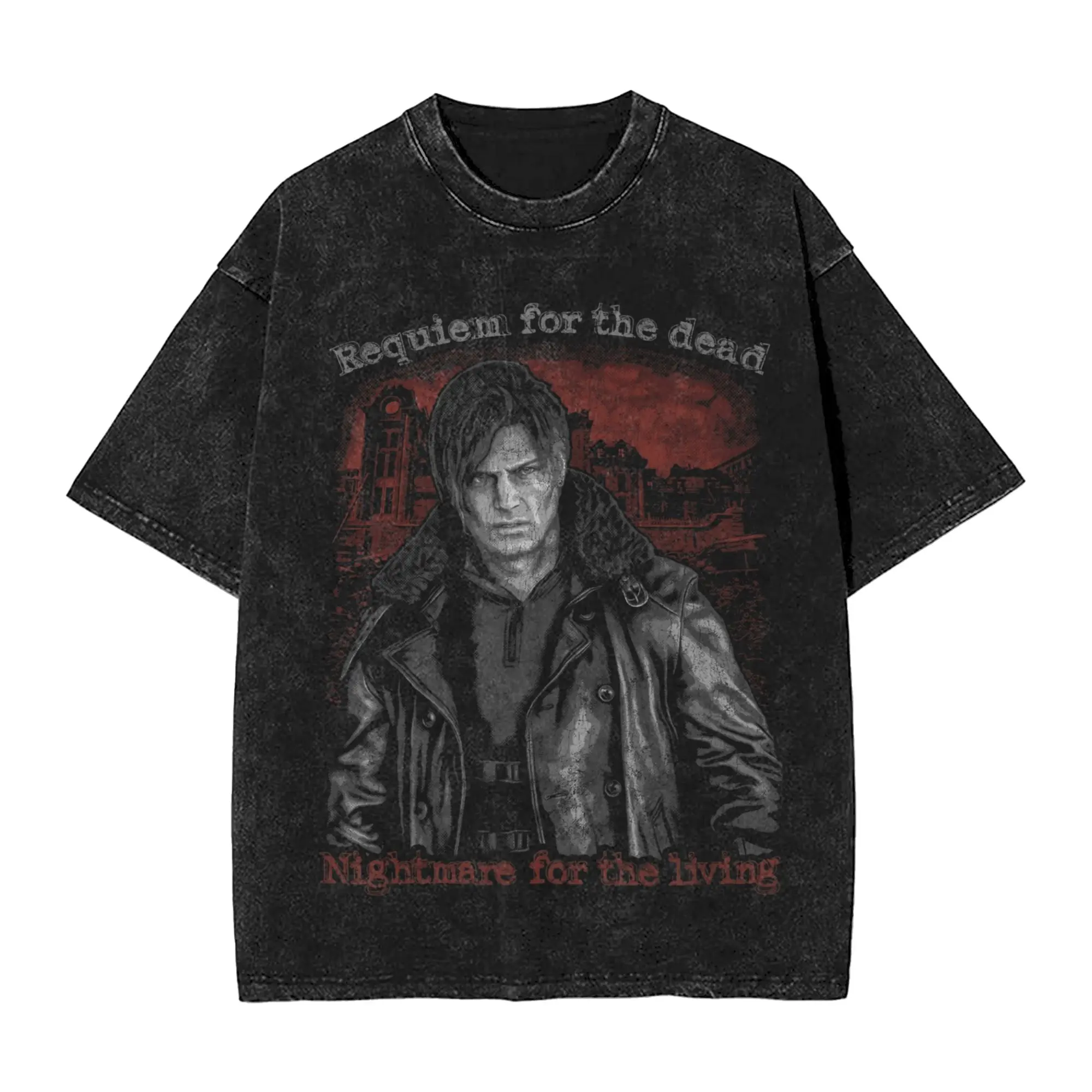 2026 New Residents Evils 9 Requiem Leon Kennedy T Shirt Short Sleeves Streetwear T-shirt Beach Cotton O Neck Oversize Top Tees