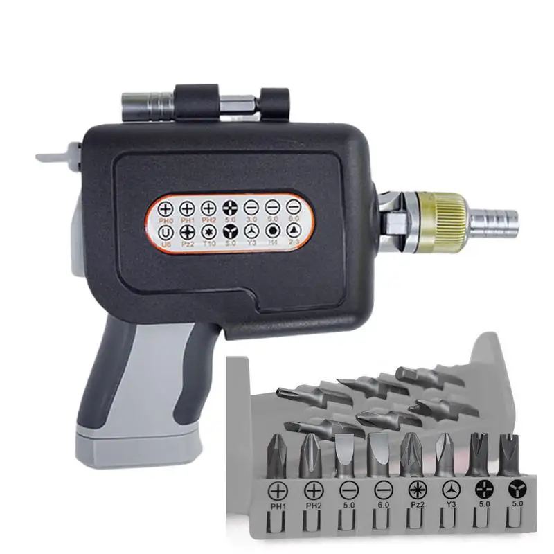 

Набор отверток с храповым механизмом, магнитный набор для сверления с несколькими винтами 16 в 1 с магнитами, 14 бит разных размеров, эргономичная ручка для вождения