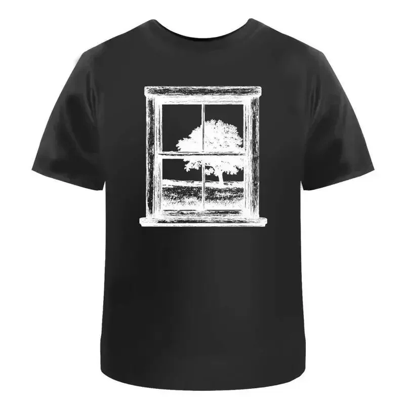 Window With Landscape' Cotton T Shirt Ta050525