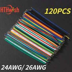 120PCS 24AWG/ 26AEG Tinned Wire High-Quality Electronic Wire 6Colors Jumper Kit PCB Breadboard Cable Wires for DIY