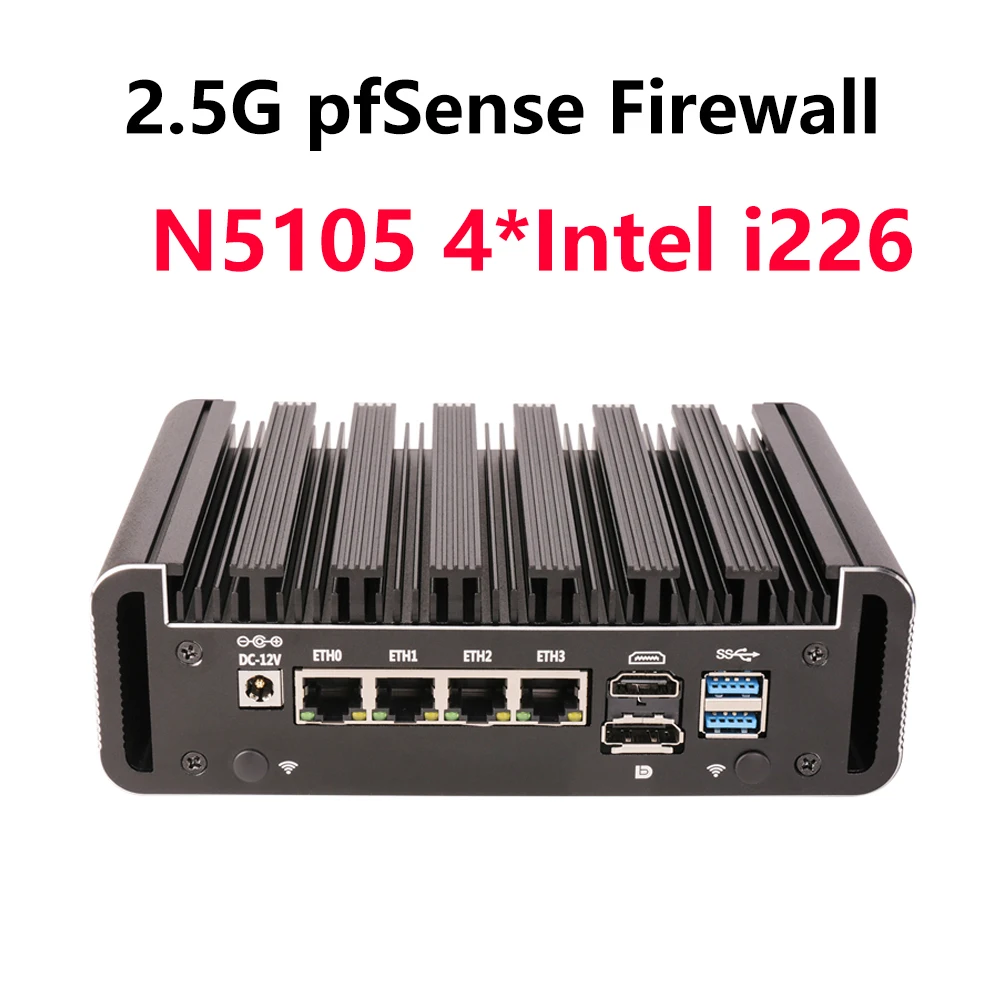 SZBOX K31 MINI PC Intel Alder Lake N5105 Soft Router pfSense Firewall Dual DDR4 SSD Industrial Fanless For Desktop Computer