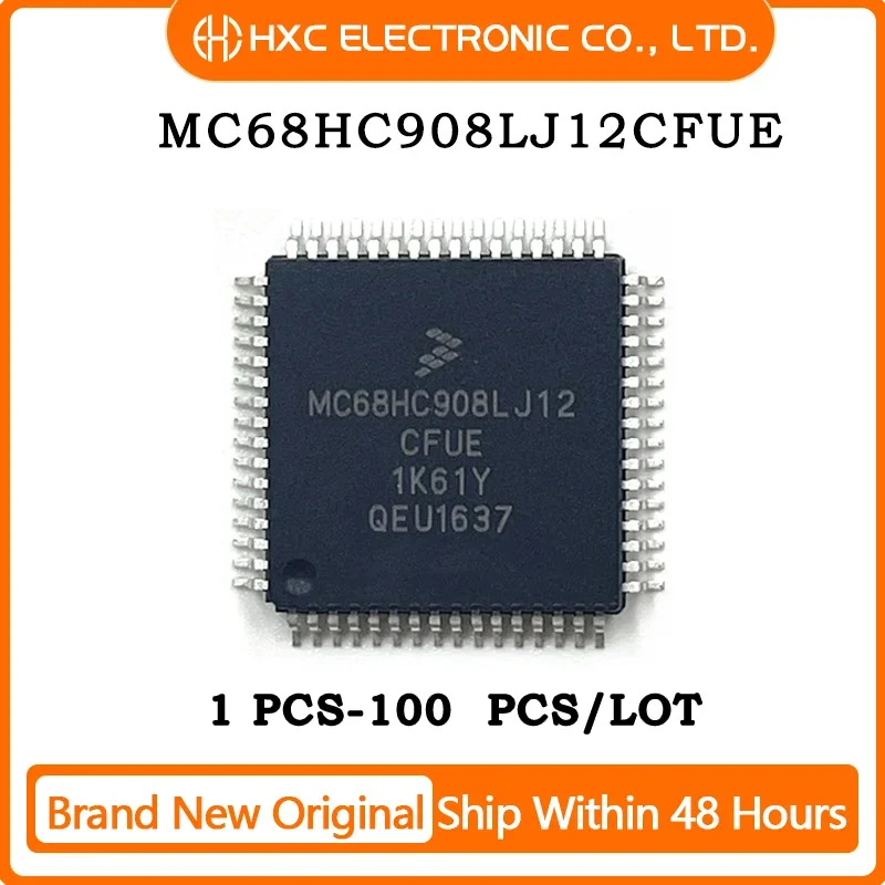 1PCS/5PCS/10PCS/50PCS MC68HC908LJ12CFUE MC68HC908LJ12CFU MC68HC908LJ12 MC68HC908 IC MCU Chip QFP-64