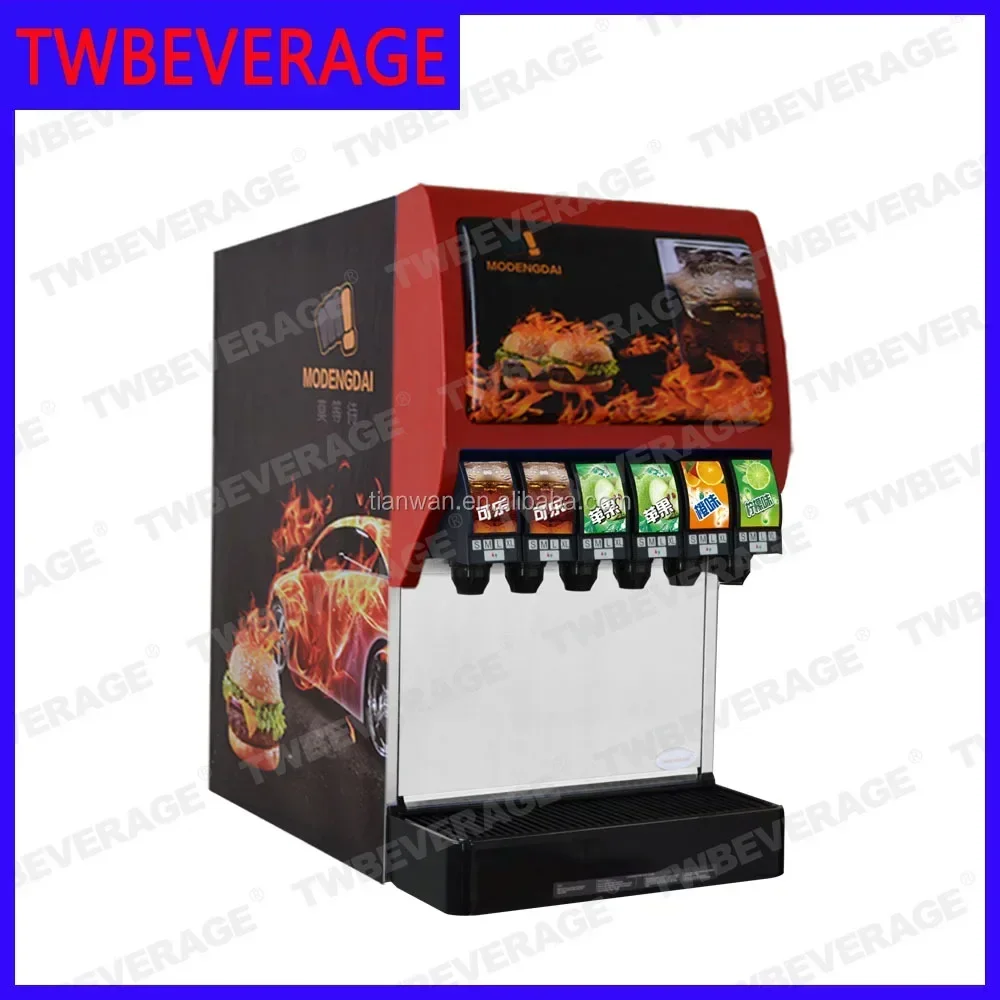 Restaurant Commercial 6 Flavour Carbonated Beverage Fountain Soda Machine/Soda Fountain Dispenser