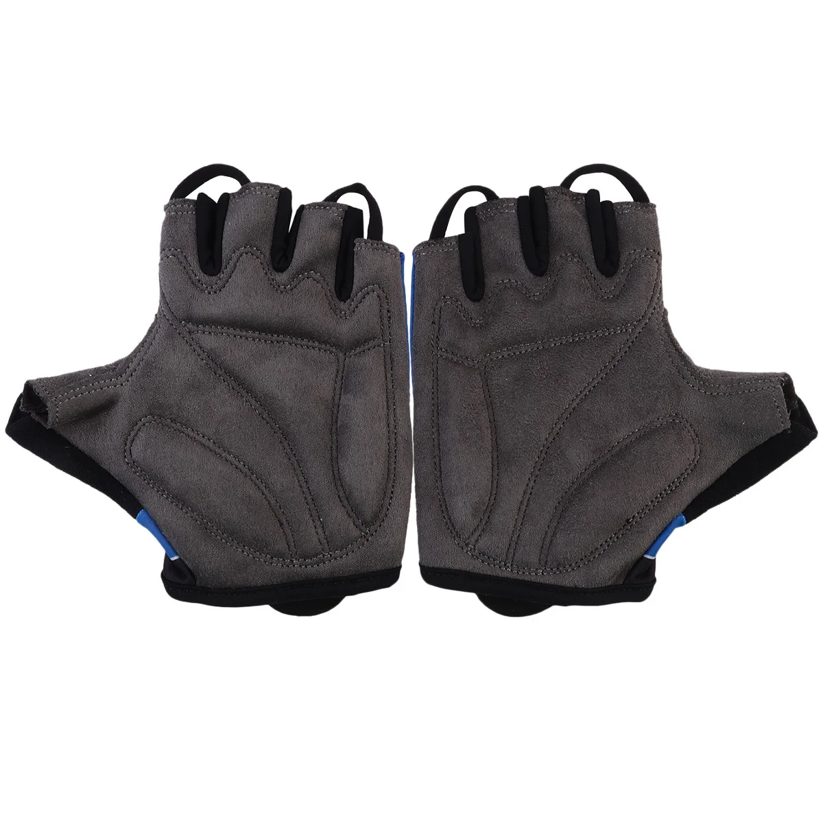 

Outdoor Sports Blue Half Finger Cycling Gloves Breathable Shock Absorbing Anti-Slip Workout Gloves for Mountain Bike Riding