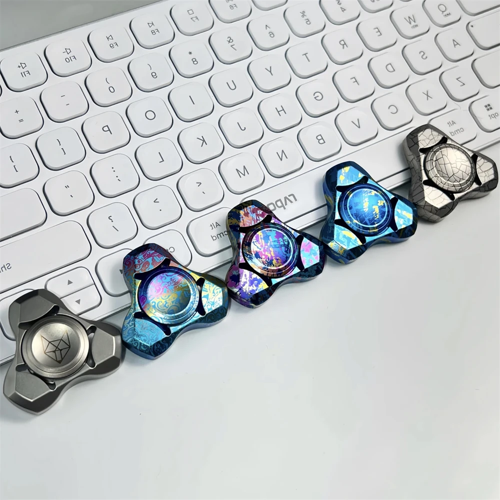 Fox 1.0 liga de titânio fidget spinner edc slider brinquedos anti estresse para longo tempo de rotação tdah ansiedade alívio brinquedos sensoriais