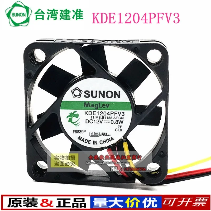 for SUNON KDE1204PFV3 12V 0.8W 4cm 4010 Silent North and South Bridge Power Cooling Fan