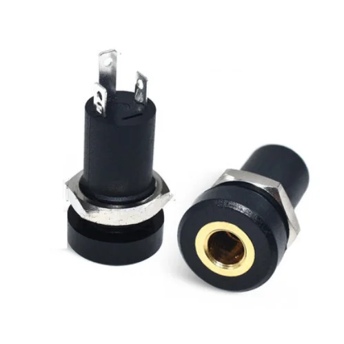 Adaptador de audio de micrófono de cobre puro chapado en oro de 6,35mm macho mono a RCA jack hembra