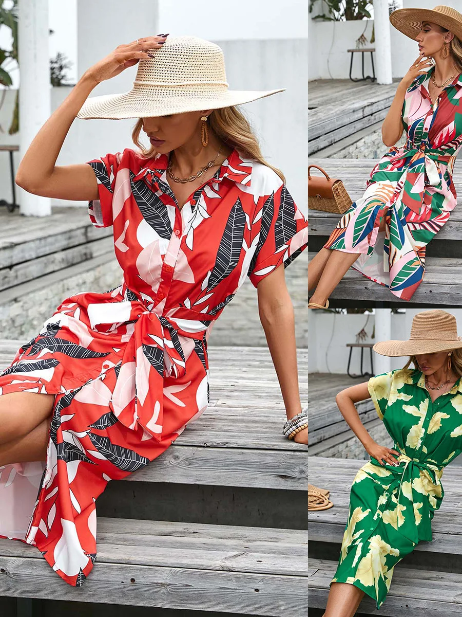 Damen Slim Fit Sommer Dr Cross-Border Knöchellang Single Button Dr Faionable Ele Vielseitig Mitteldünn