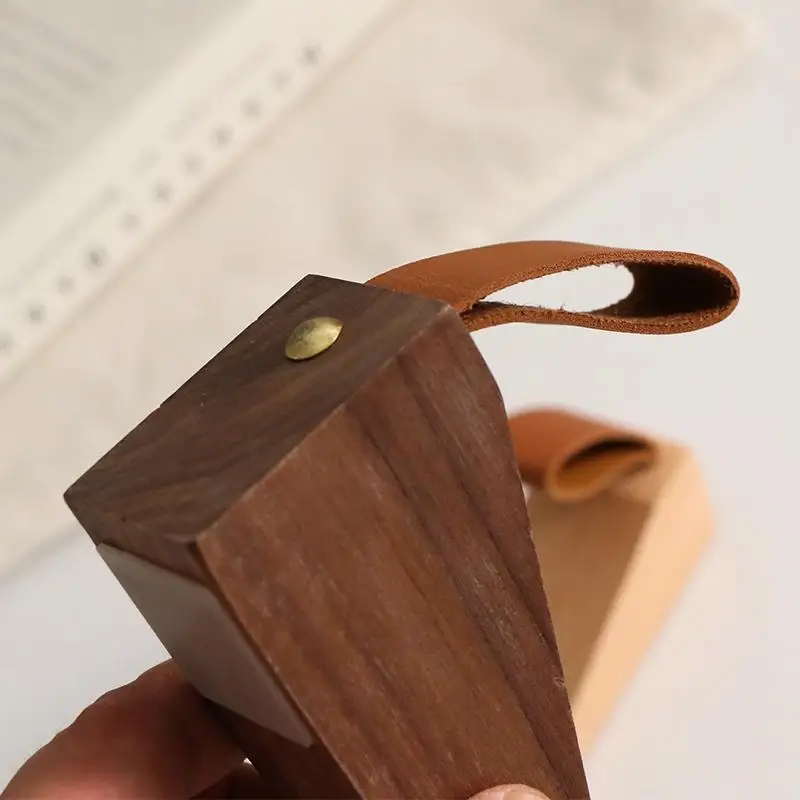 Solid Wood Door Stopper Durable Anti Slip Wedge for Home Office Heavy Doors Floor Protection Solution - view 6