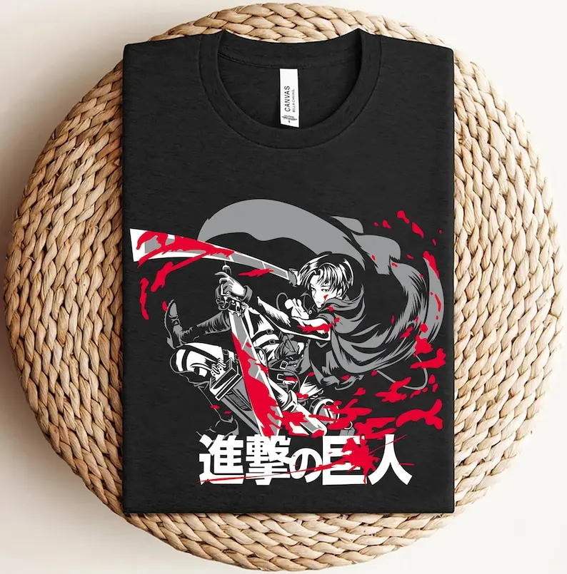 Unisex Levi Shirt, Aot Shirt, Attack Titan Shirt, Anime Graphic Tees, Best Anime Clothes, Cool Anime Gifts