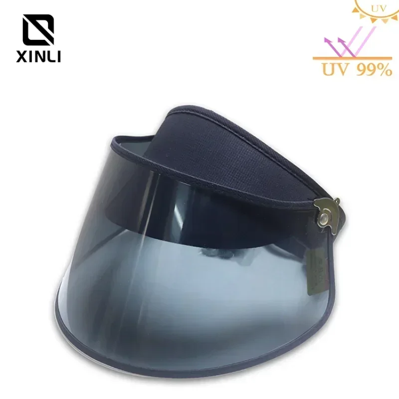 Unisex Outdoor Sport Cycling Long Black Summer Hat Full Face UV Protection High Quality Material Plastic PVC Unisex Sun Colf Cap