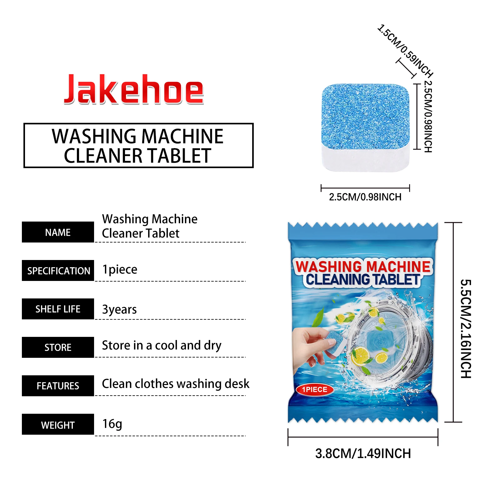 JAKEHOE غسالة نظافة اللوحي خزان التنظيف العميق فوارة إزالة الترسبات إزالة الرائحة آلة الغسيل عامل التنظيف