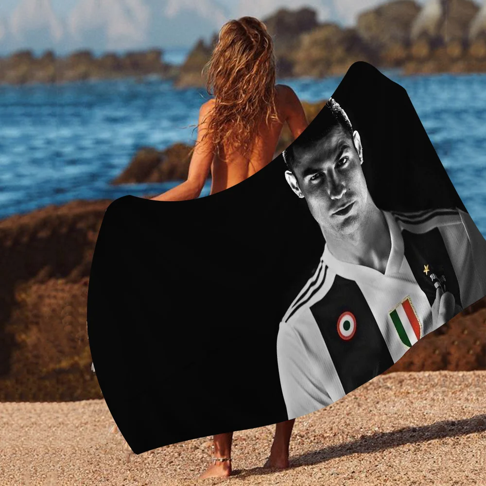 Doormat Cristiano Ronaldo CR7 Cartoon Beach Towel Cute Kawaii Room Decor Bath Girls Children Hand Towels For Bathroom Shower