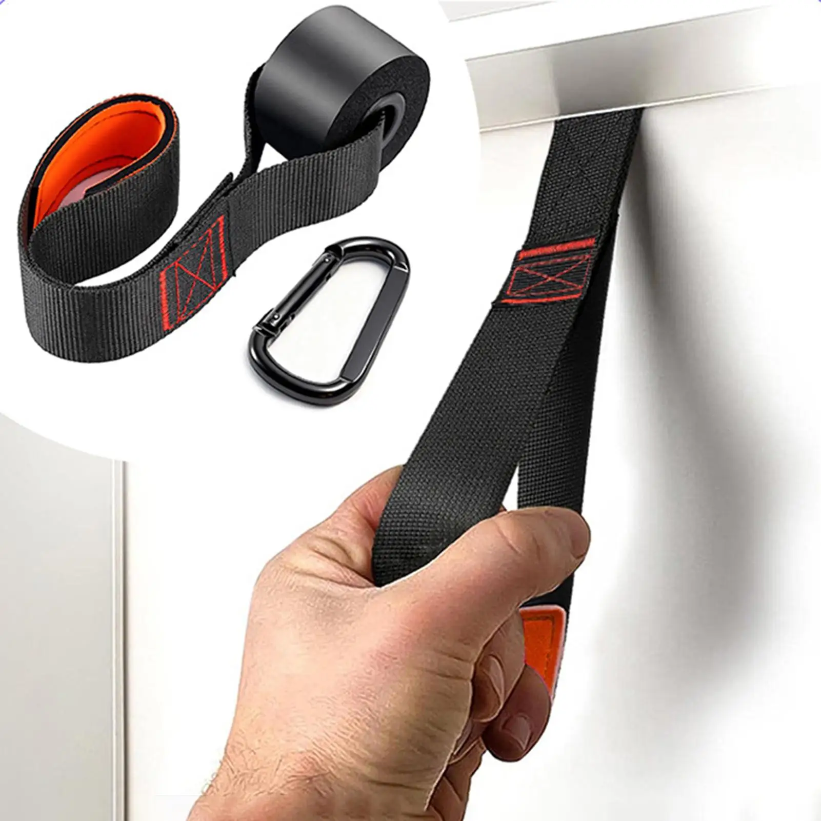 Door Mount Fixing strap Elastic Resistance Holder Bands Heavy Duty Gym Strength Training Attachment With Carabiner For Home