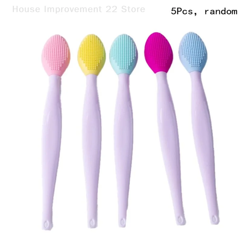5Pcs Silicone Pet Brush Cat Grooming Brush For Cat Chin Acne Exfoliating Brush Cat Care Soft Silicone Scraper Pet Supplies