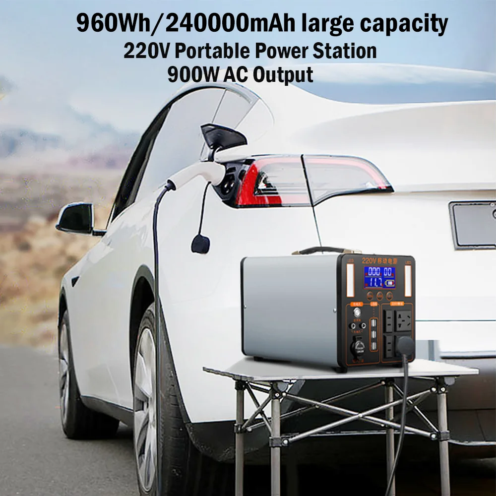 Imagem -02 - Estação de Energia Portátil 220v 900w Max 1000w Saída de Onda Senoidal Pura com Plugue da ue Pode Ser Carregada no Uso da Caldeira da Tevê da Parede 960wh