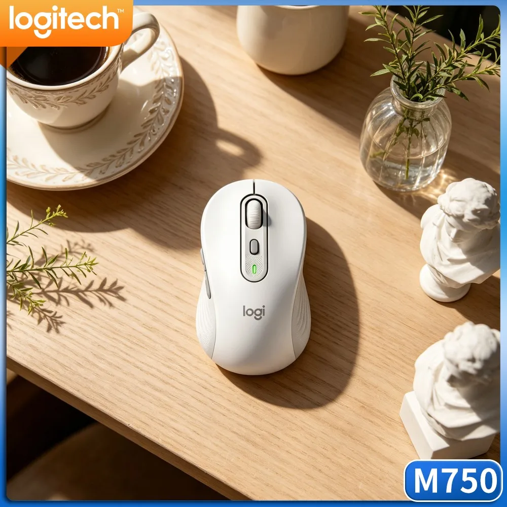 Silent M750 Wireless Mouse 4000 Adjustable DPI Dual Connection Recycled Eco Body Study Desk Practical Pick