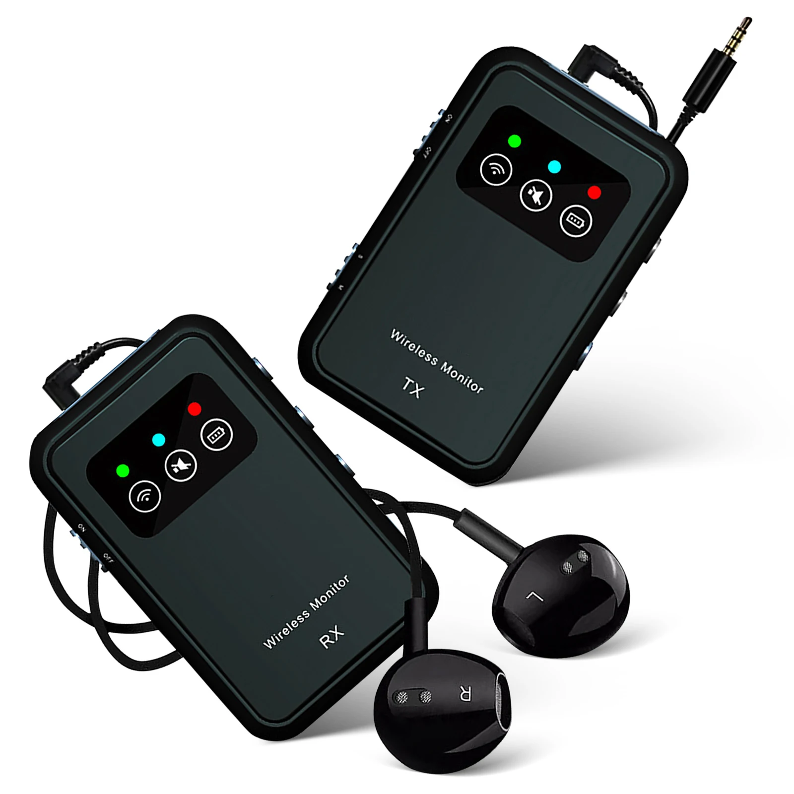 

Wireless Monitoring System Ear Rehearsal Headphone Receiver Black In Ear Wireless Stage Monitor Clear Sound Easy Setup Multiple